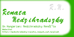 renata medzihradszky business card